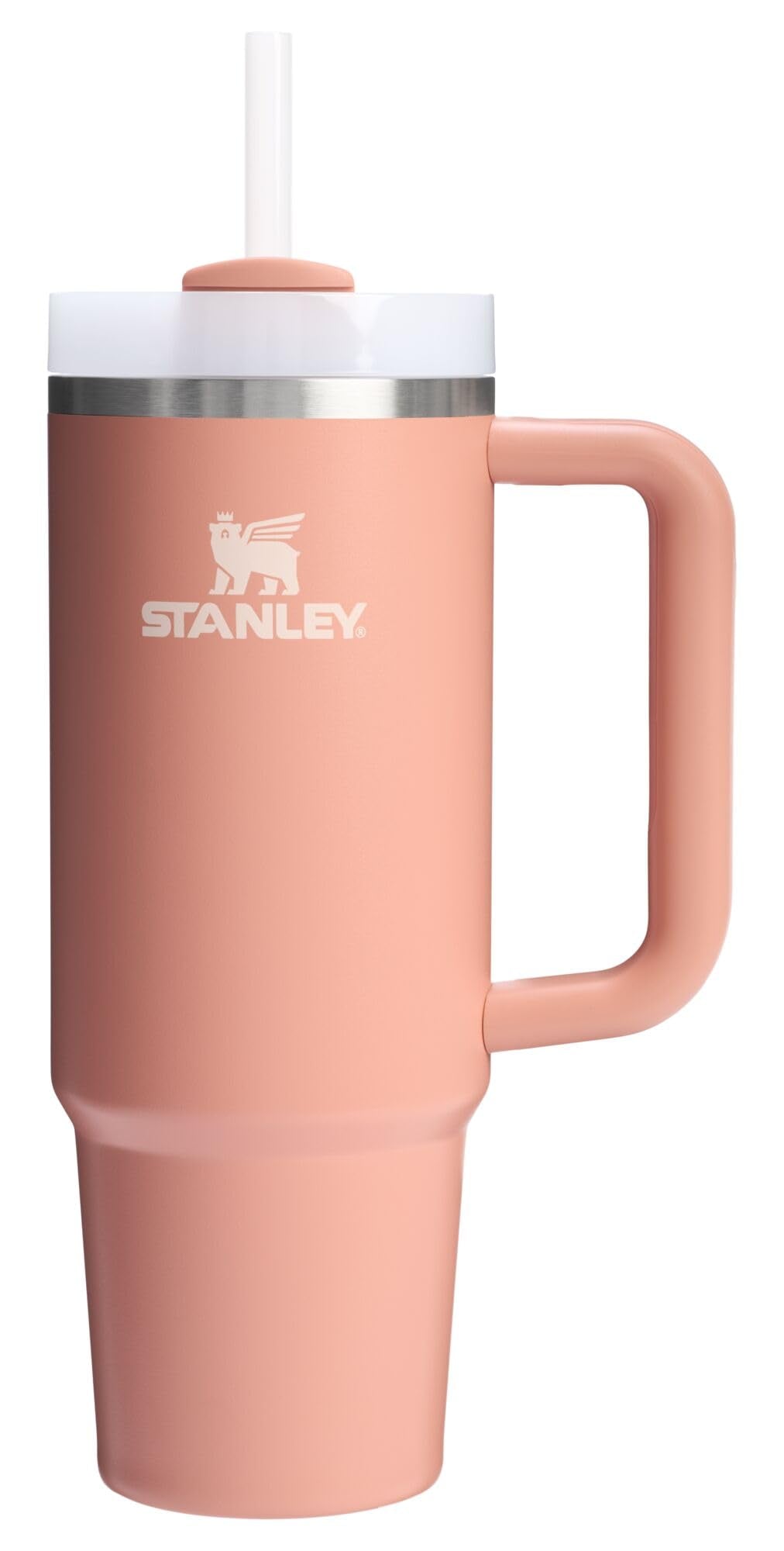 STANLEY Quencher H2.0 Tumbler with Handle and Straw 30 oz | Flowstate 3-Position Lid | Cup Holder Compatible for Travel | Insulated Stainless Steel Cup | BPA-Free | Nectarine