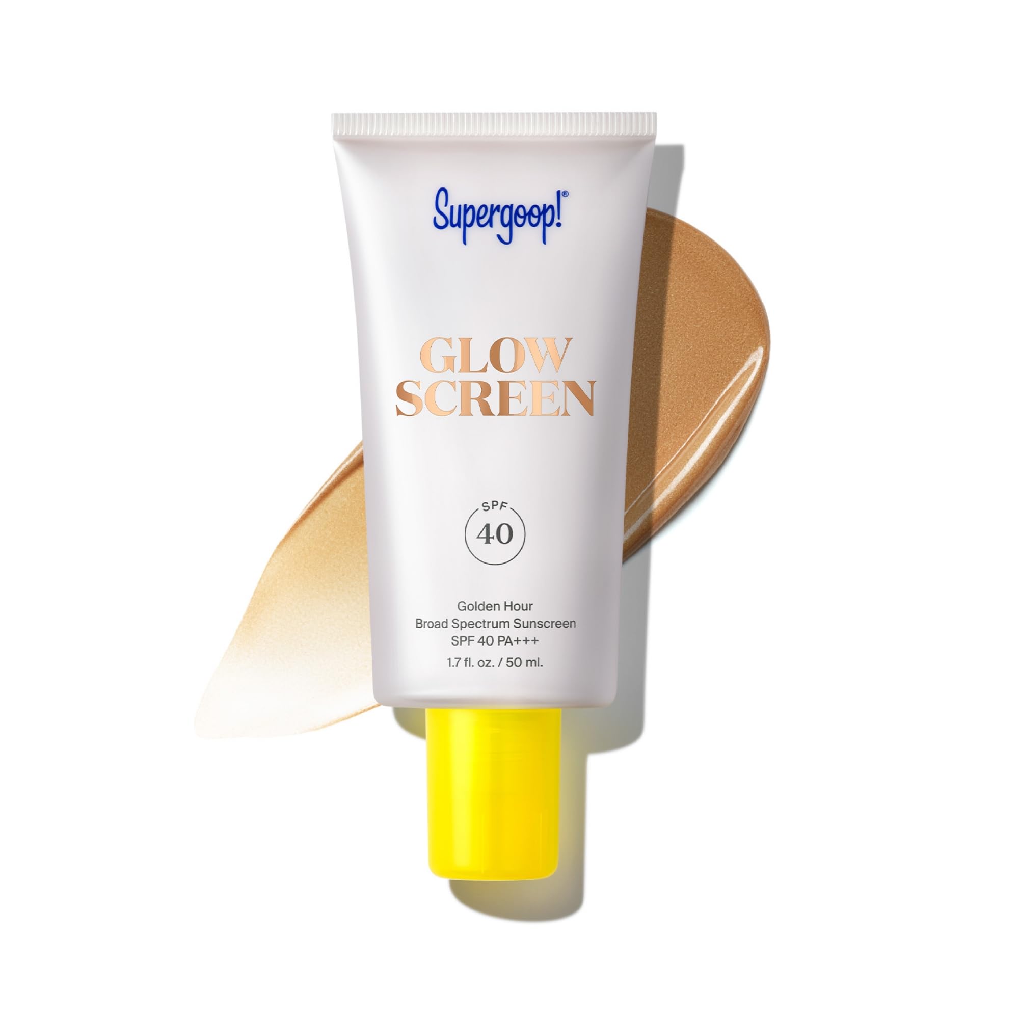 Supergoop! Glowscreen SPF 40, Sunrise (Champagne Glow) - 1.7 fl oz - Glowy Primer + Broad Spectrum Tinted Sunscreen - Helps Filter Blue Light - Hydration - Hyaluronic Acid & Vitamin B5