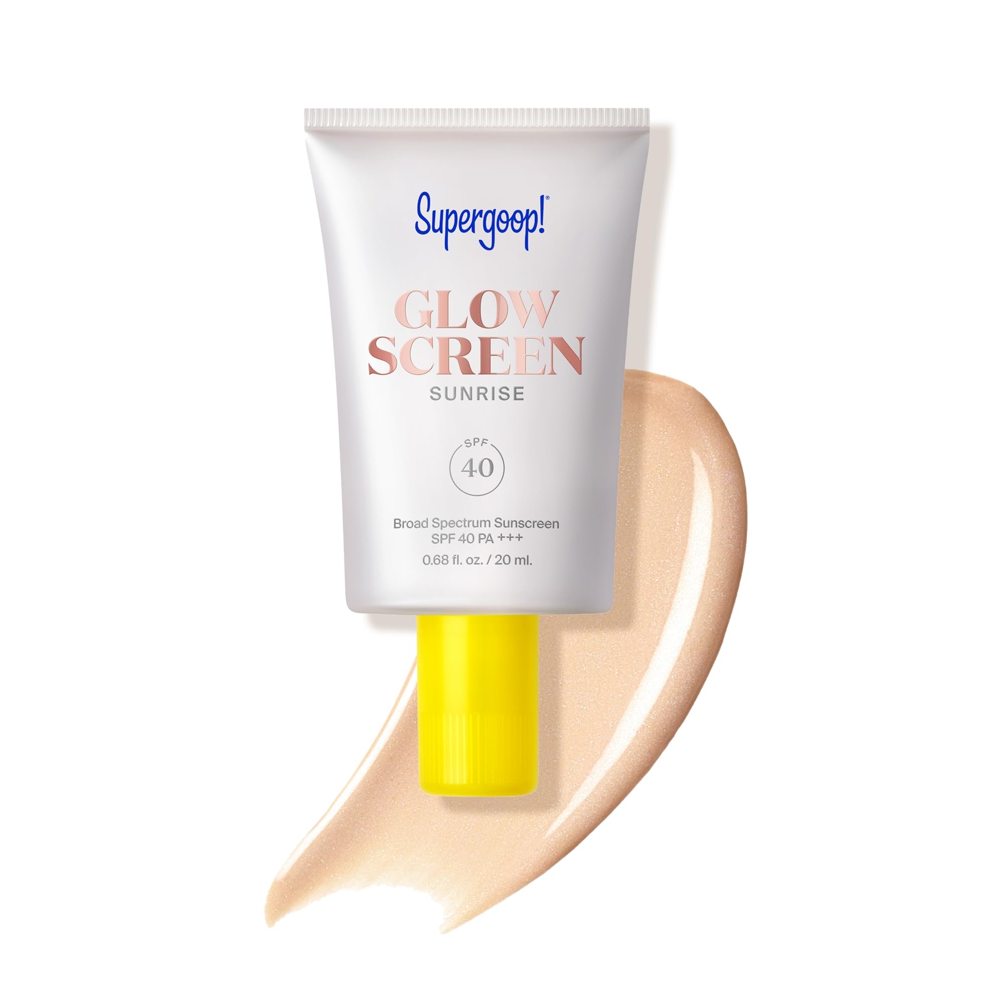 Supergoop! Glowscreen SPF 40, Sunrise (Champagne Glow) - 1.7 fl oz - Glowy Primer + Broad Spectrum Tinted Sunscreen - Helps Filter Blue Light - Hydration - Hyaluronic Acid & Vitamin B5