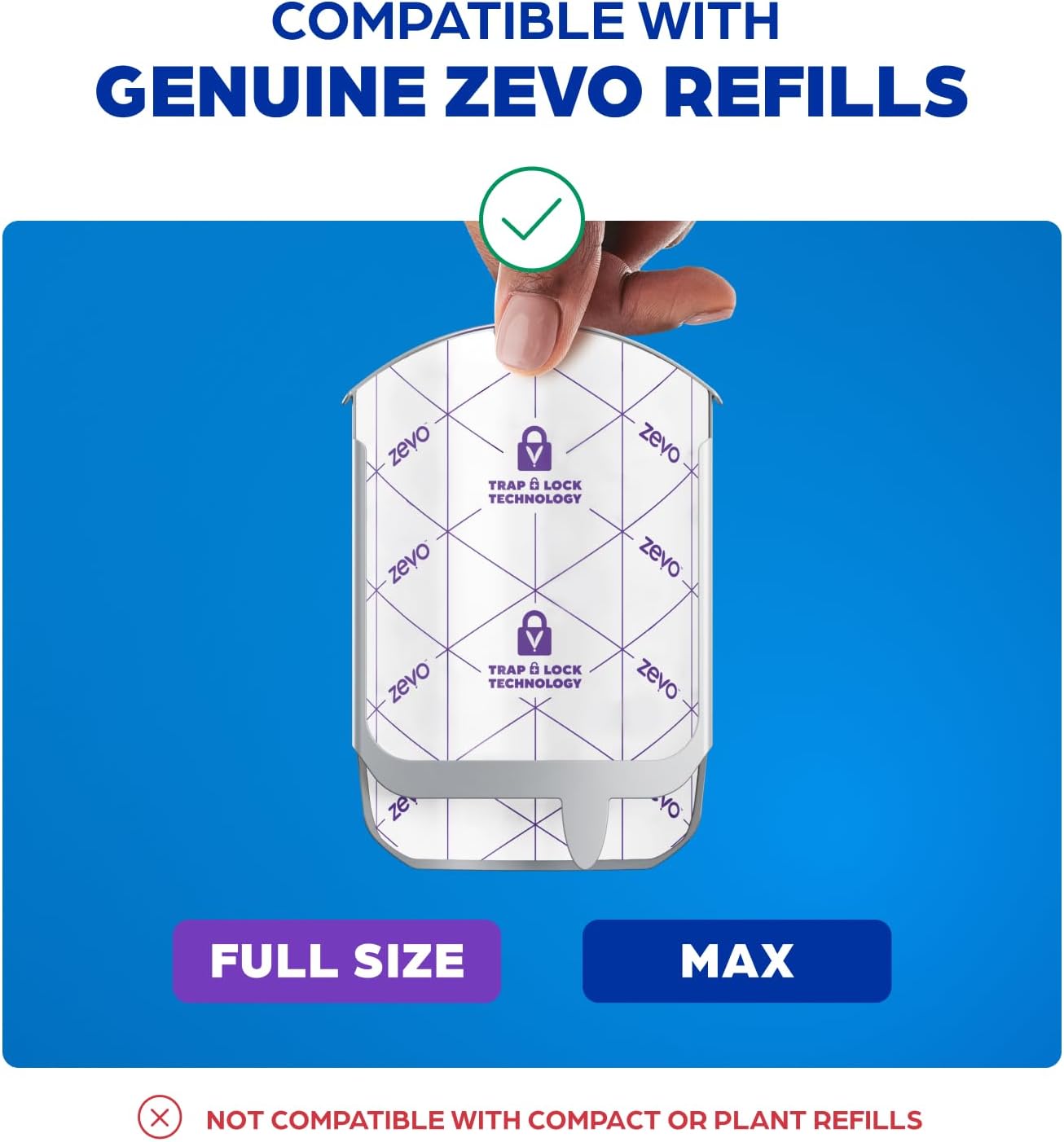 Zevo Flying Insect Trap & 3 Refill Cartridges - Plug in Fly Trap & Indoor Bug Catcher for Gnats, House & Fruit Flies - Blue & UV Light Technology, Mess-Free Alternative to Bug Zapper
