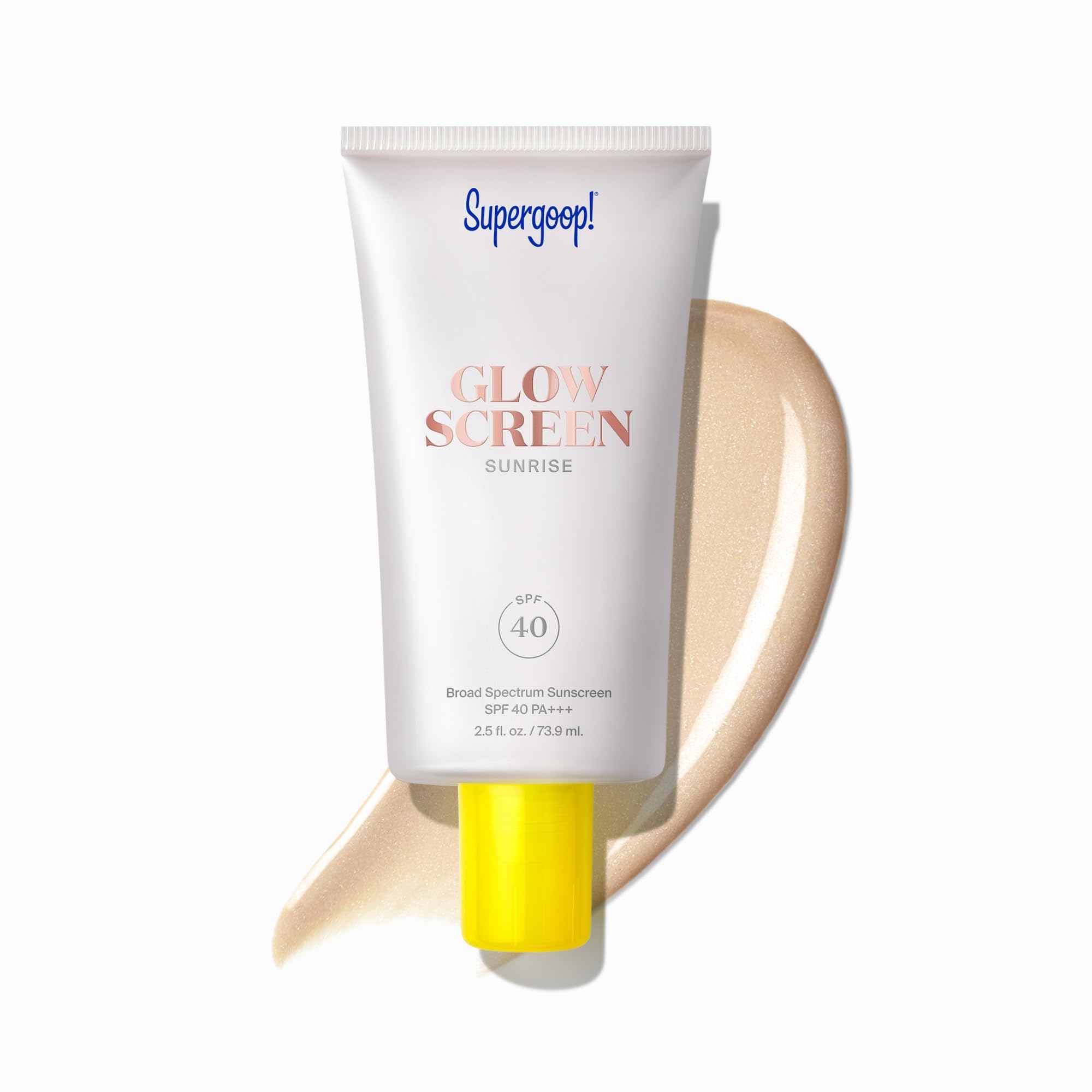 Supergoop! Glowscreen SPF 40, Sunrise (Champagne Glow) - 1.7 fl oz - Glowy Primer + Broad Spectrum Tinted Sunscreen - Helps Filter Blue Light - Hydration - Hyaluronic Acid & Vitamin B5