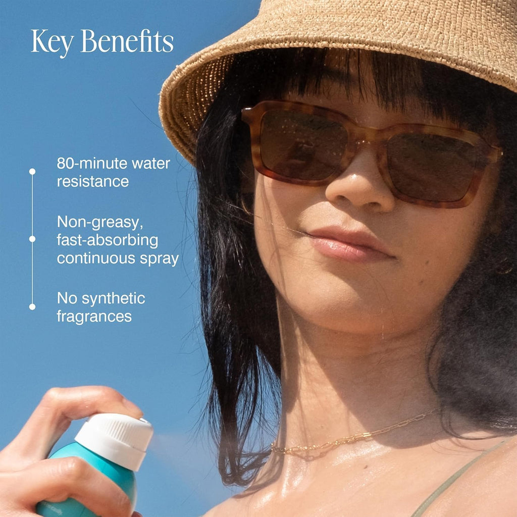 COOLA Organic Sunscreen SPF 50 & 30 Sunblock Spray Kit, Dermatologist Tested Skin Care for Daily Protection, Vegan and Gluten Free,Travel Size, 2 Fl Oz, 3 Pack