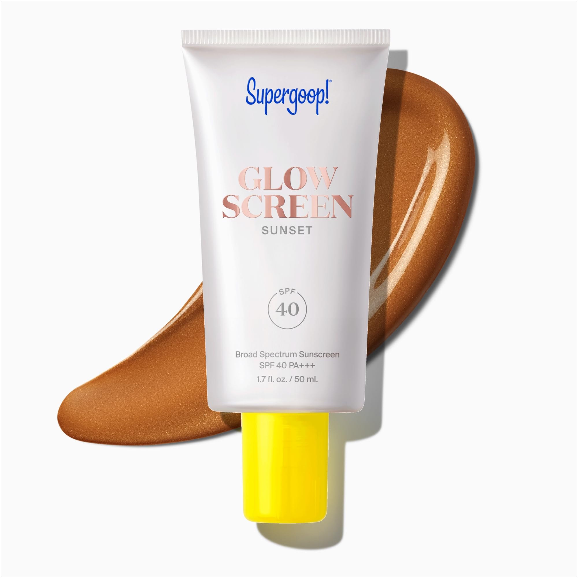 Supergoop! Glowscreen SPF 40, Sunrise (Champagne Glow) - 1.7 fl oz - Glowy Primer + Broad Spectrum Tinted Sunscreen - Helps Filter Blue Light - Hydration - Hyaluronic Acid & Vitamin B5