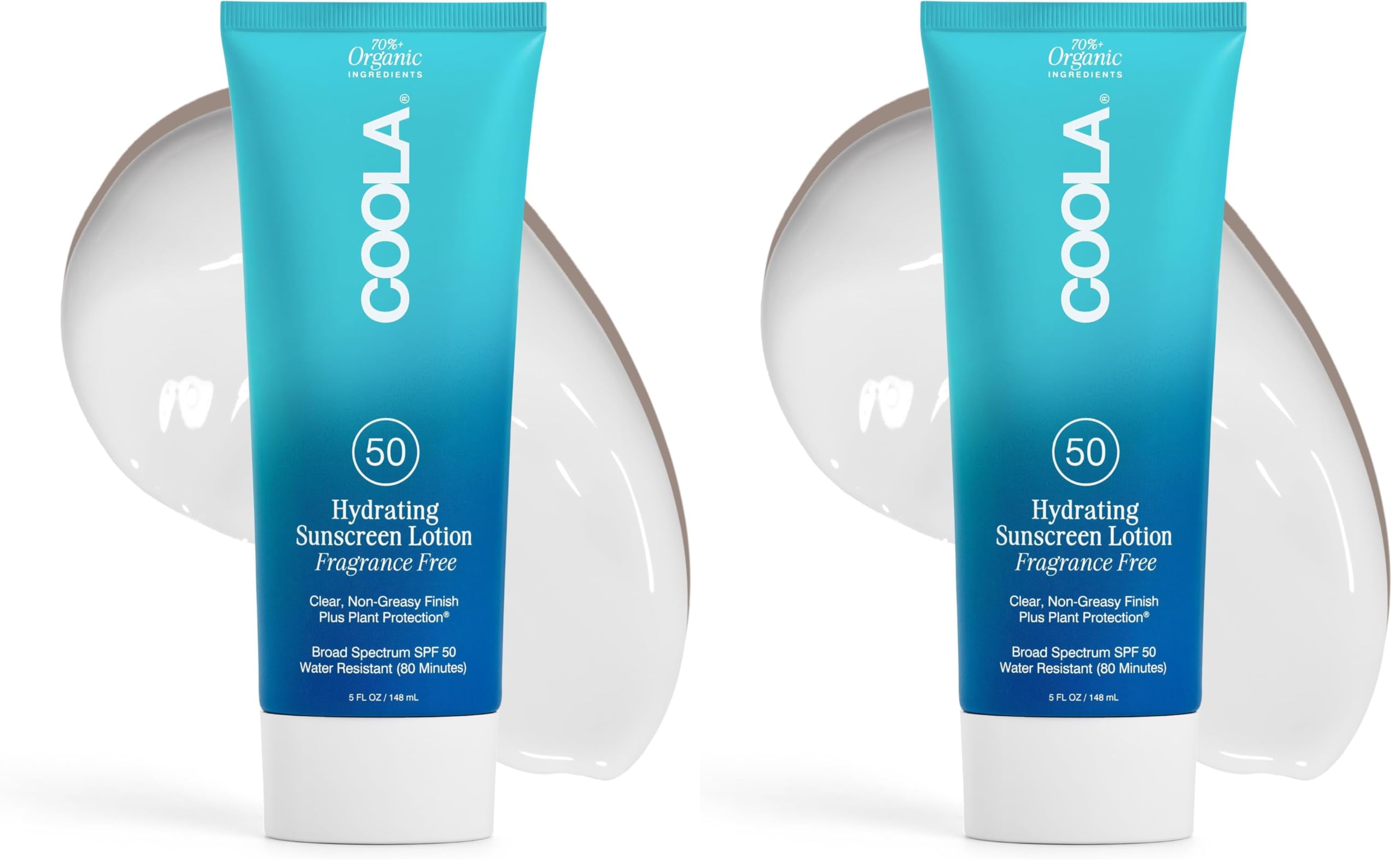 COOLA Organic Sunscreen SPF 50 Sunblock Body Lotion, Dermatologist Tested Skin Care for Daily Protection, Vegan and Gluten Free, Fragrance Free, 5 Fl Oz