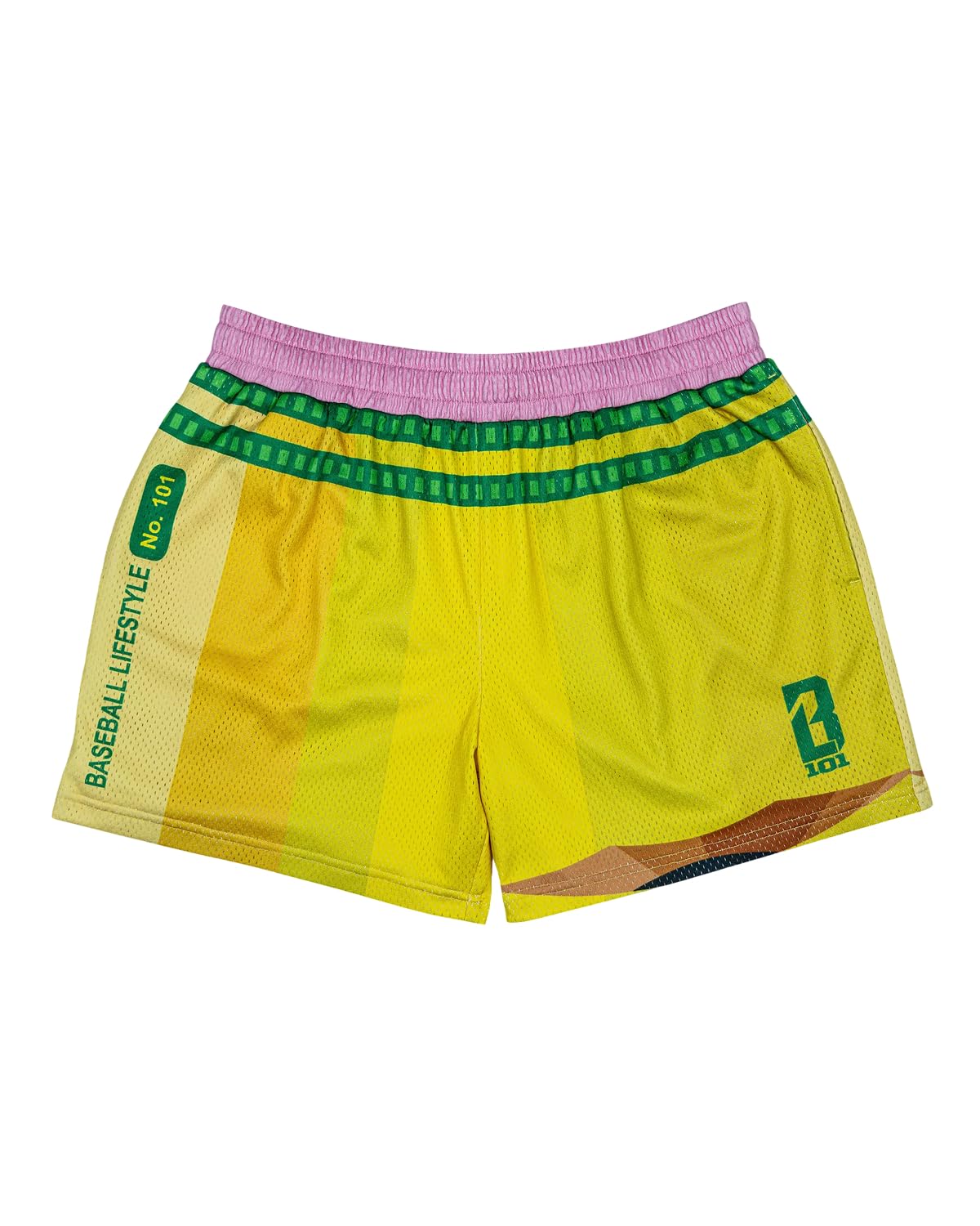 Baseball Lifestyle 101 Boy's Pencil Mesh Shorts with Side Pockets and Elastic Waist, 5 inch Inseam, Youth Sizes S-XL