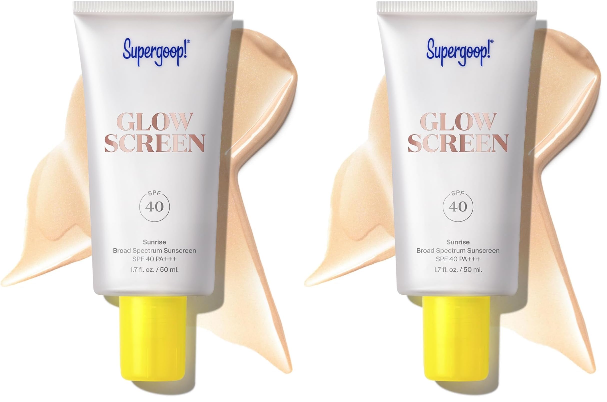 Supergoop! Glowscreen SPF 40, Sunrise (Champagne Glow) - 1.7 fl oz - Glowy Primer + Broad Spectrum Tinted Sunscreen - Helps Filter Blue Light - Hydration - Hyaluronic Acid & Vitamin B5