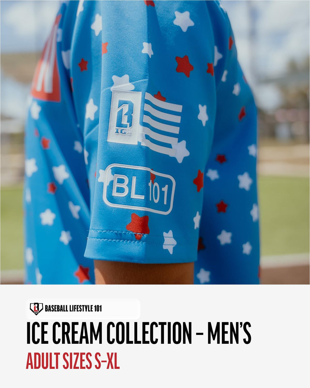 Baseball Lifestyle 101 BSBL SZN Men's Short Sleeve Hoodie with Front pouch pocket V2 Ice Cream Moisture Adult Sizes S - XL