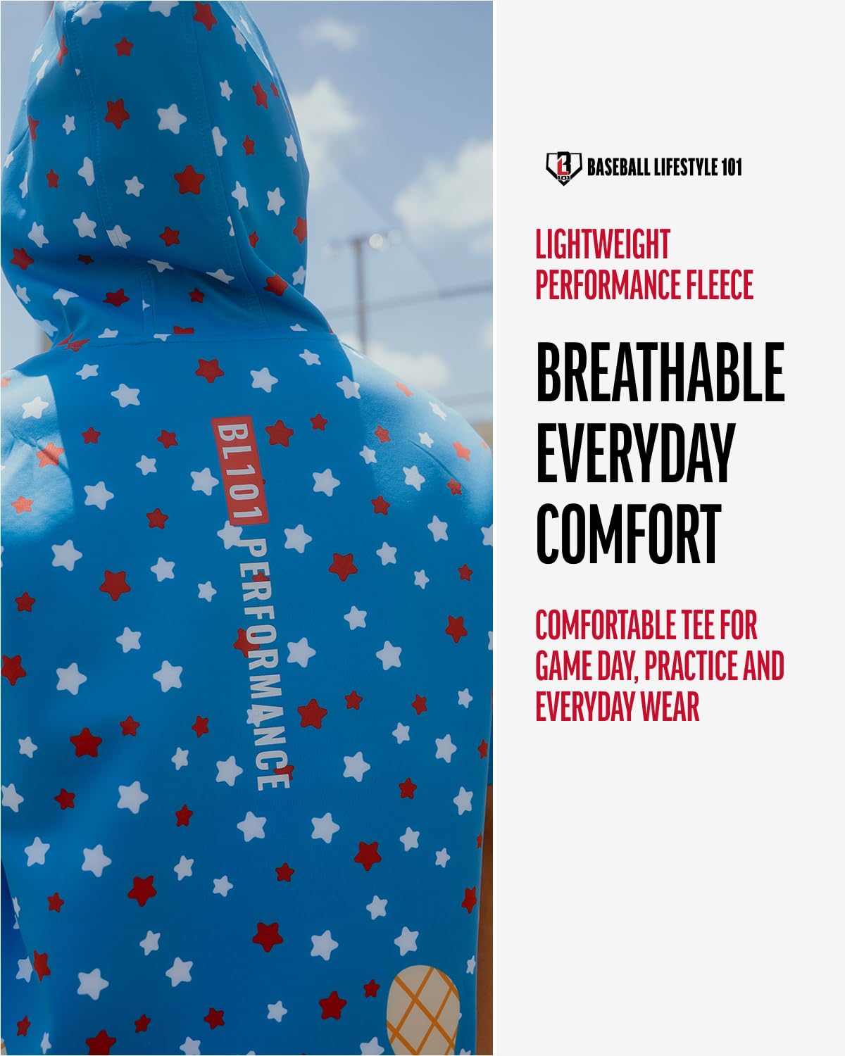 Baseball Lifestyle 101 BSBL SZN Men's Short Sleeve Hoodie with Front pouch pocket V2 Ice Cream Moisture Adult Sizes S - XL