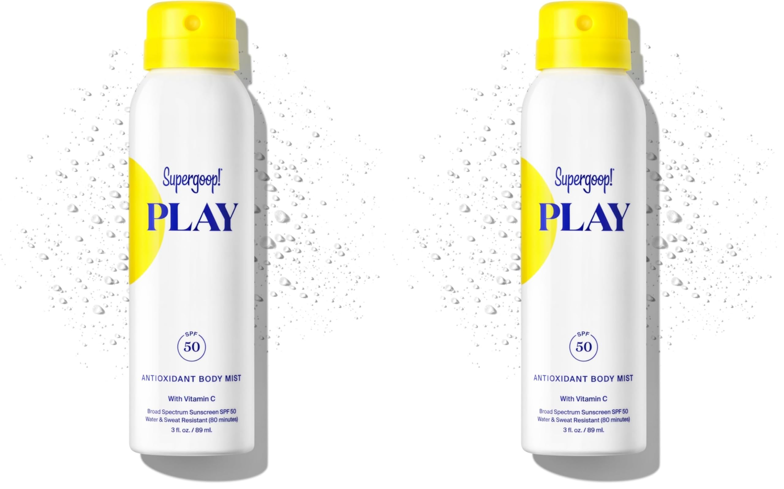 Supergoop! PLAY Antioxidant Body Mist w/Vitamin C - 6 fl oz - SPF 50 PA++++ Broad Spectrum Sunscreen - Body Spray - Great for Active Days