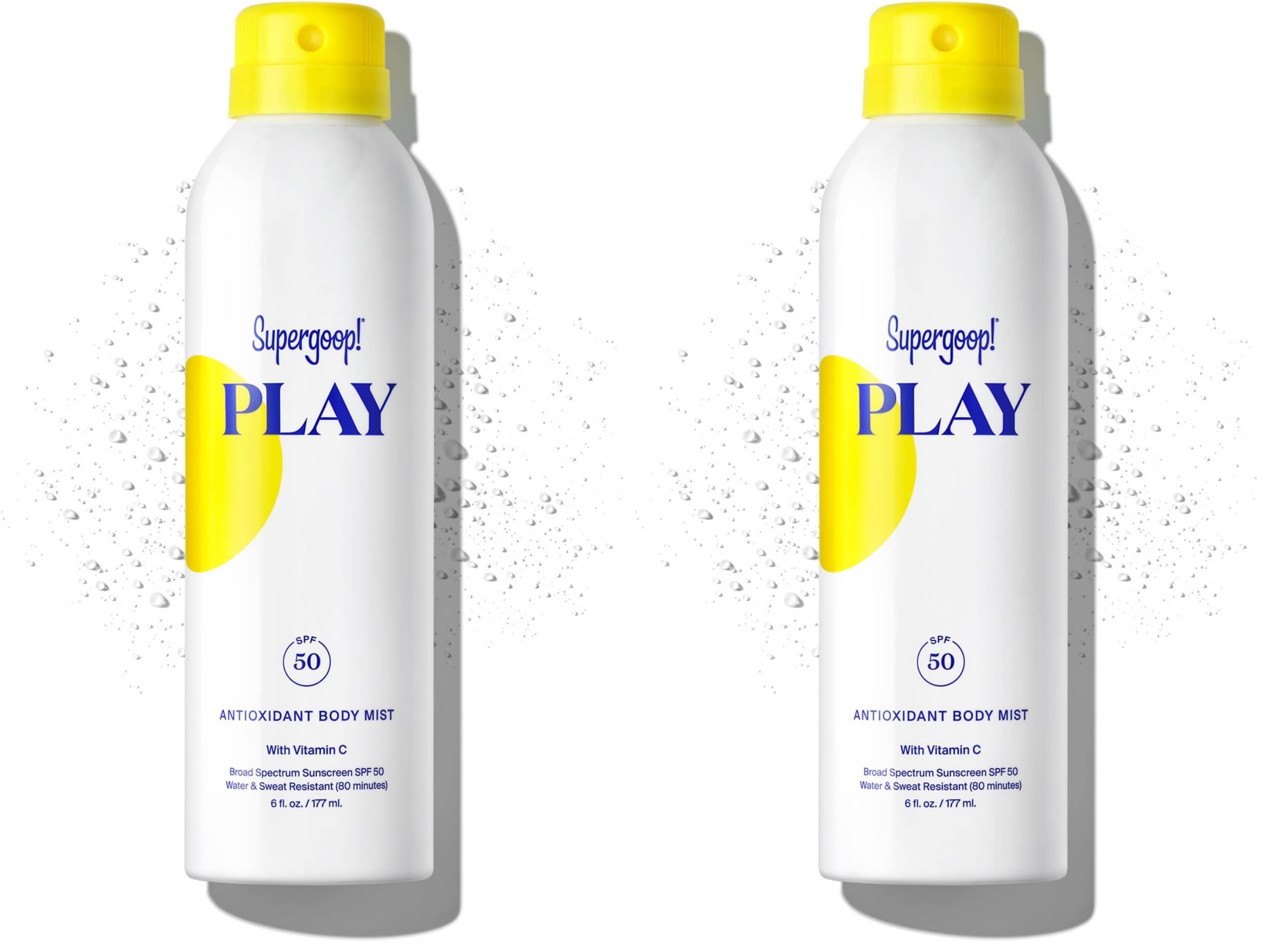 Supergoop! PLAY Antioxidant Body Mist w/Vitamin C - 6 fl oz - SPF 50 PA++++ Broad Spectrum Sunscreen - Body Spray - Great for Active Days