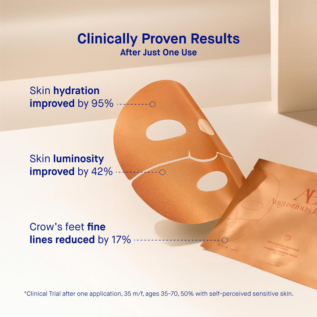 Augustinus Bader The Hydrogel Face Mask – Luxury Cooling, Hydrating & Plumping Facial Treatment – Smooths, Firms & Boosts Radiance – Soothing, Restorative Formula