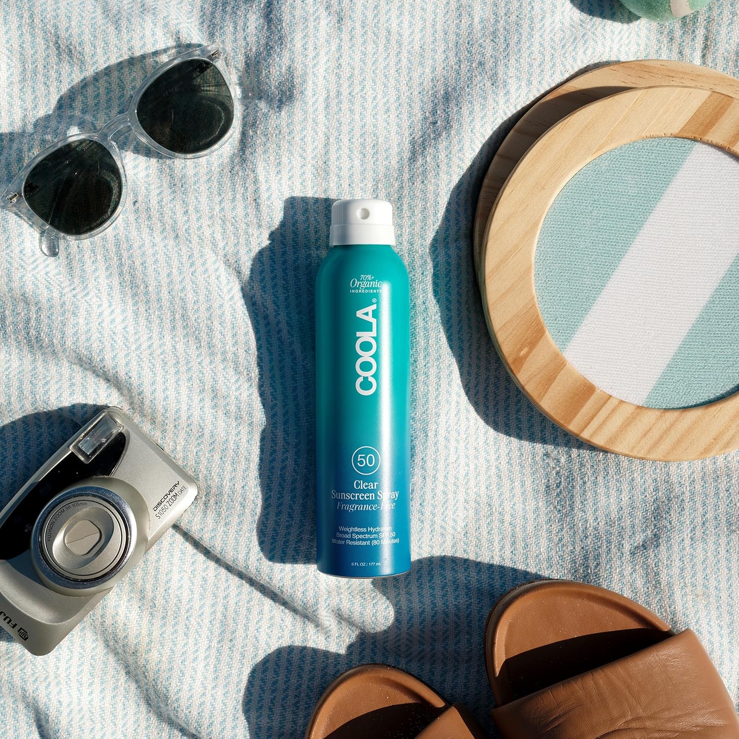 COOLA Organic Sunscreen SPF 50 Sunblock Spray, Dermatologist Tested Skin Care for Daily Protection, Vegan and Gluten Free, Fragrance Free